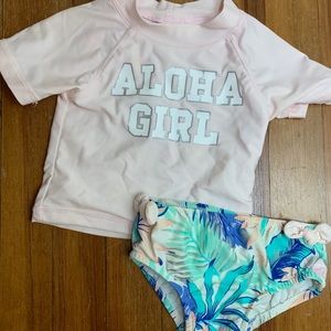 Toddlers two piece swim suit